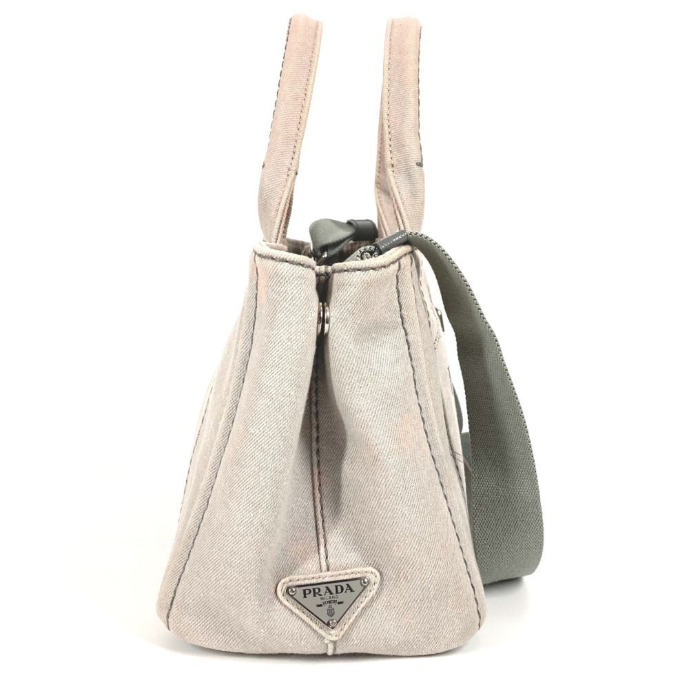 PRADA Canapa Logo 2-Way Bag, Shoulder Crossbody Tote Handbag, Canvas, Women's... - Picture 3 of 16
